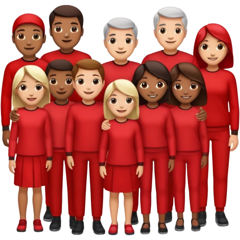 Red group peoples  emoji