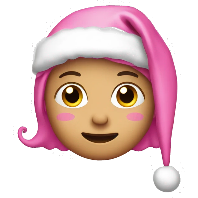 Pink Christmas emoji emoji