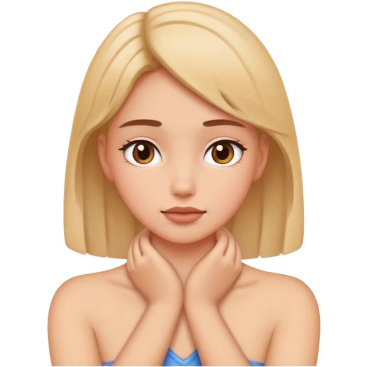 Girl hands around neck  emoji