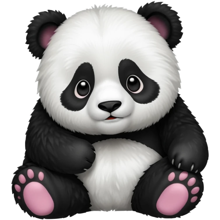 Panda that feels too full emoji