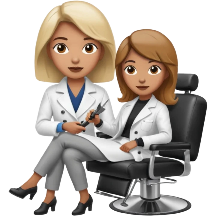 woman hairdresser chair emoji