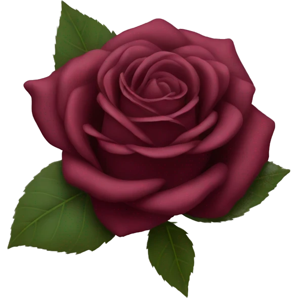 Burgundy rose emoji