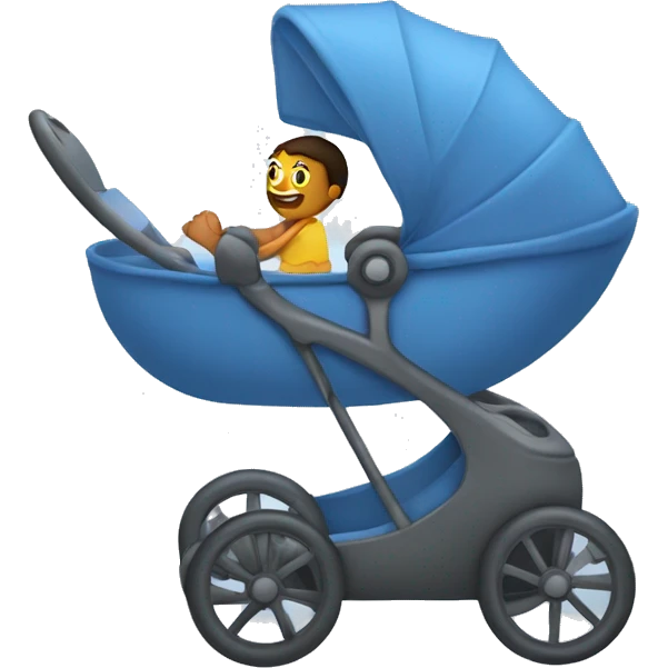 a dyno pushing a stroller emoji