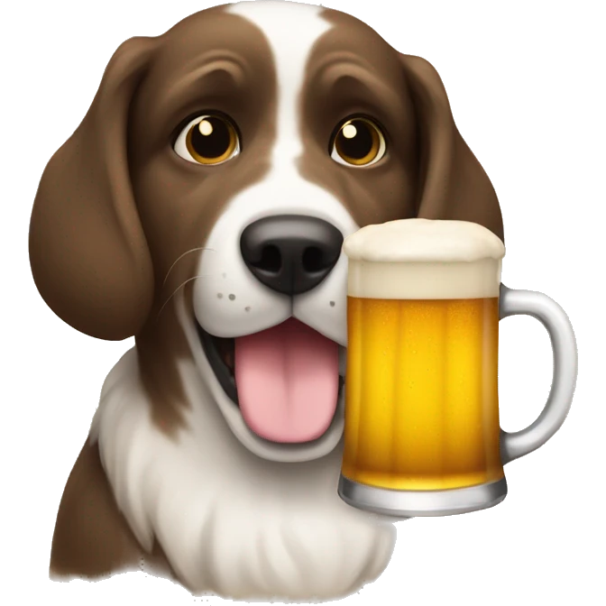 Dogs with beer emoji
