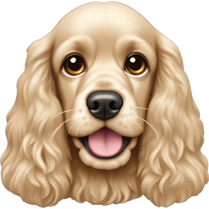 american cocker spaniel beige  emoji