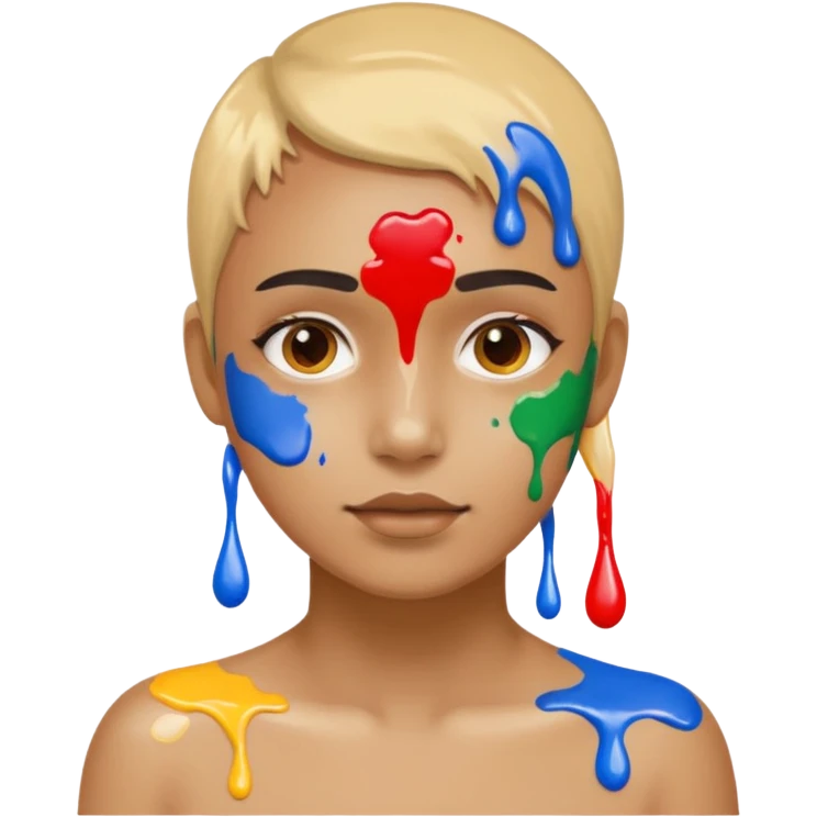 paint drop on face  body emoji