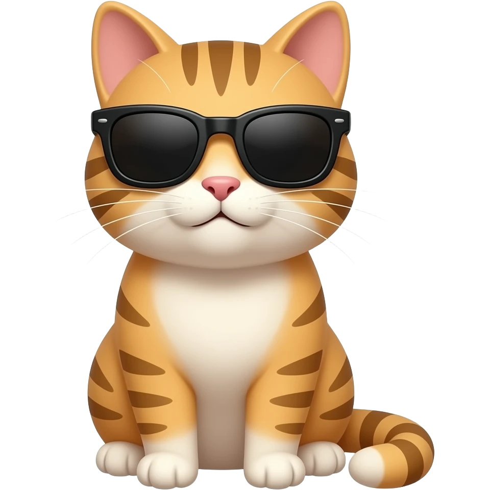 Cat wearing sunglasses emoji