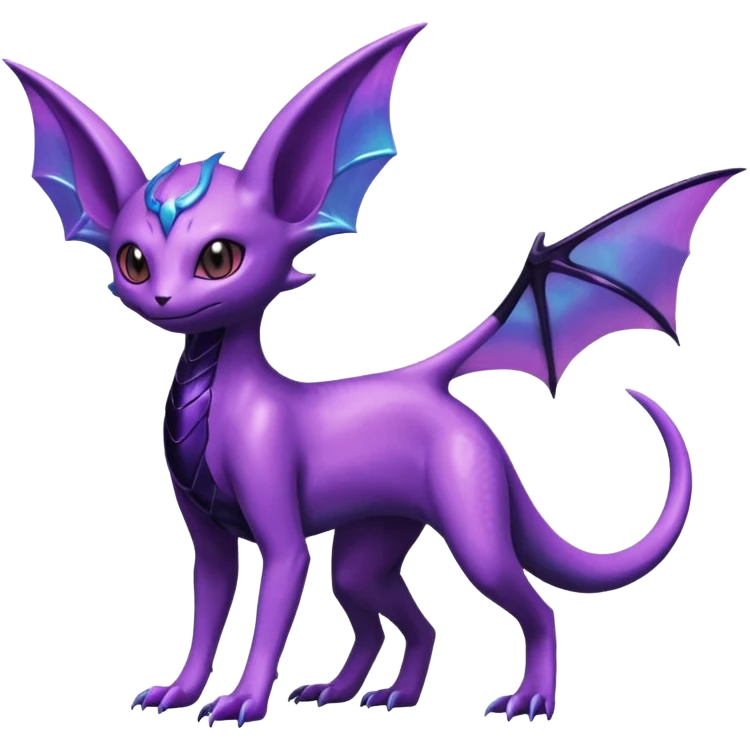 Shiny Salandit-Espeon-Noibat-Hybrid (Full body) emoji