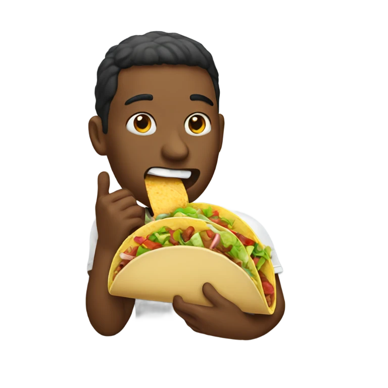 Person eating a taco emoji