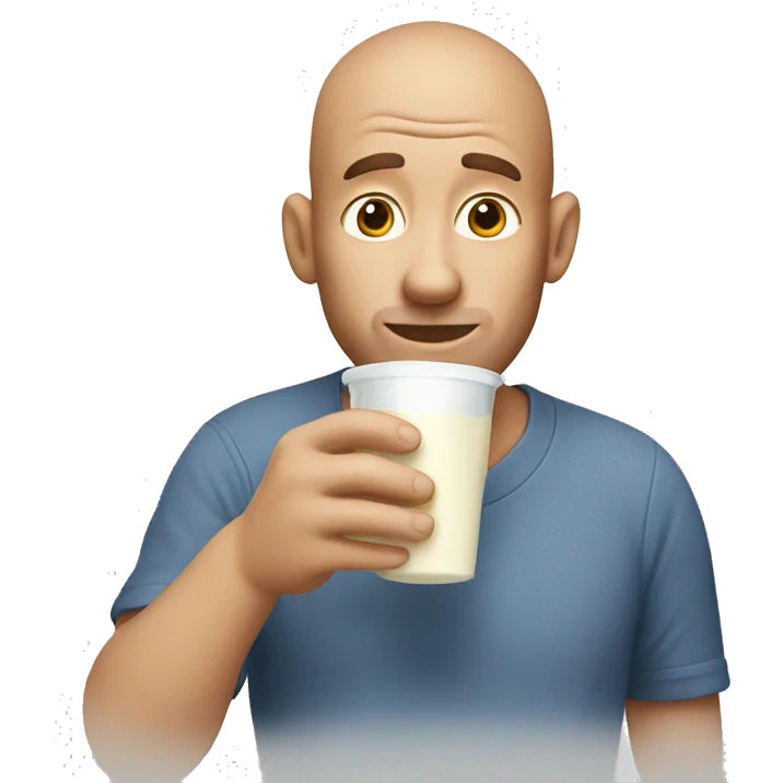 Man drinking milk emoji