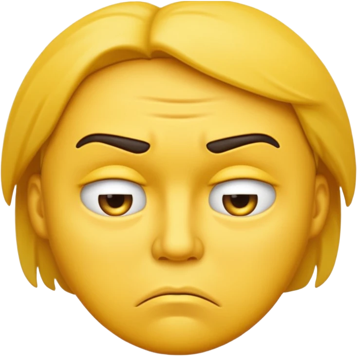 Pouting yellow face emoji emoji