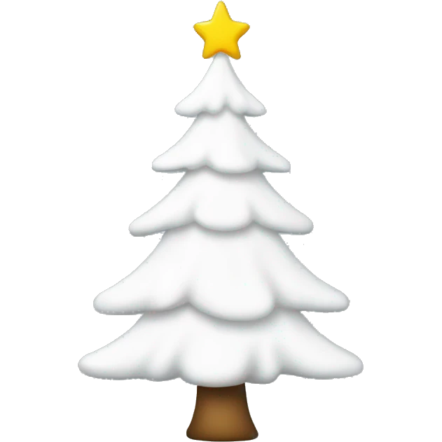 White Christmas tree emoji