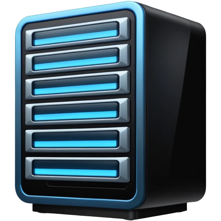 dark data server simple and mordern rack 2.5d icon  emoji