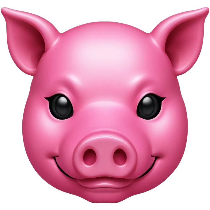  neon pink painted pig mask emoji