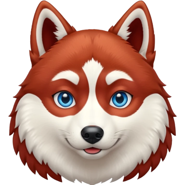 Red husky blue eyes  emoji