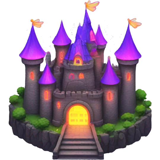neon fairy castle emoji
