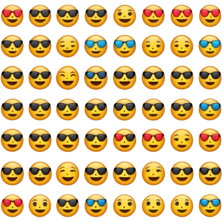 do 20 emojis, different, that dont exist, detailed emoji