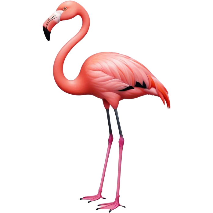 Black flamingo emoji