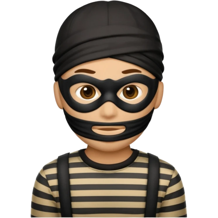 A theif robber emoji,Stripped shirt emoji