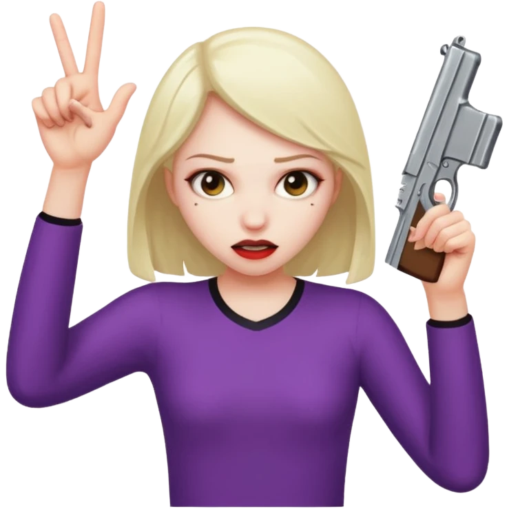girl doing the kill herself emote emoji