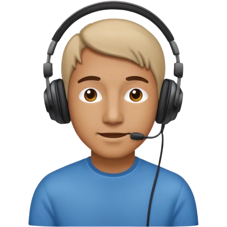 Person wear headphone emoji