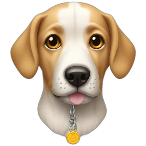 Chien en laisse emoji