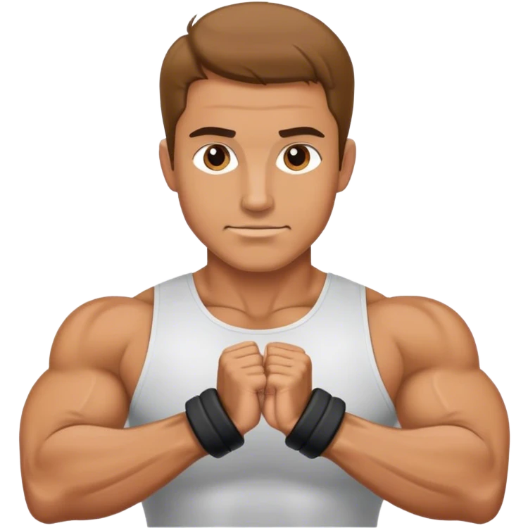man weighted wrist curl emoji