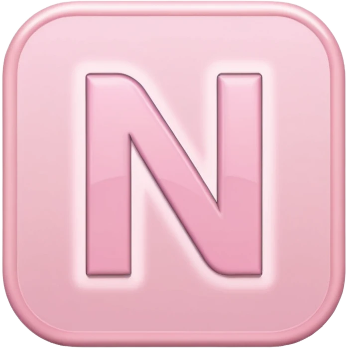 Netflix aesthetic "N" logo in pastel pink emoji