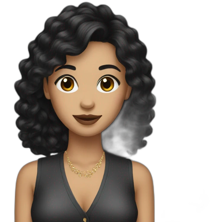 personal stylist with dark hair emoji