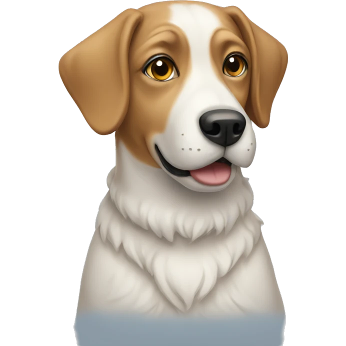 Dog in the winter emoji