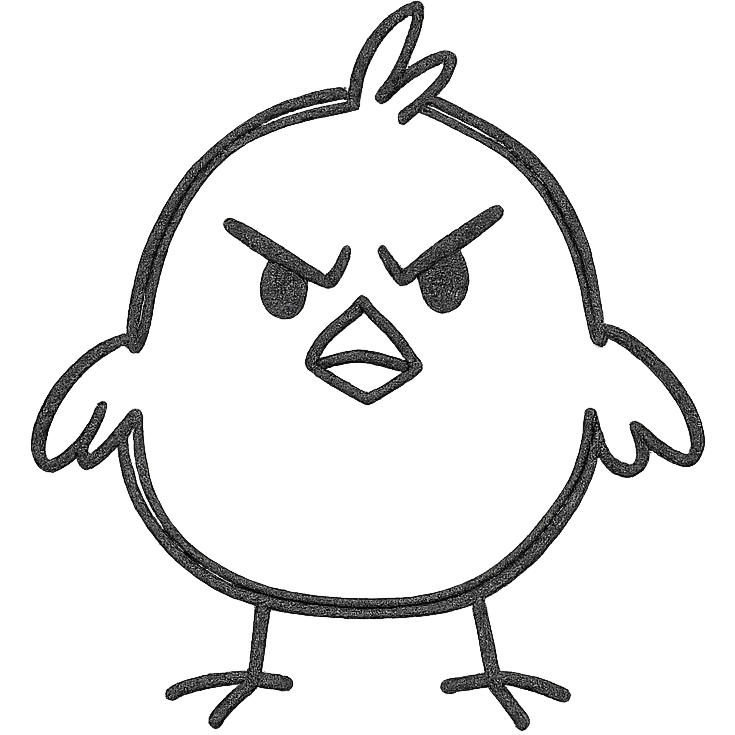angry little chicken emoji