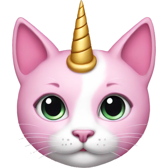 Pink princess-cat with unicorn horn emoji