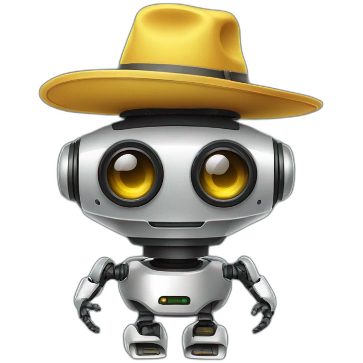 Robot con sombrero de copa emoji