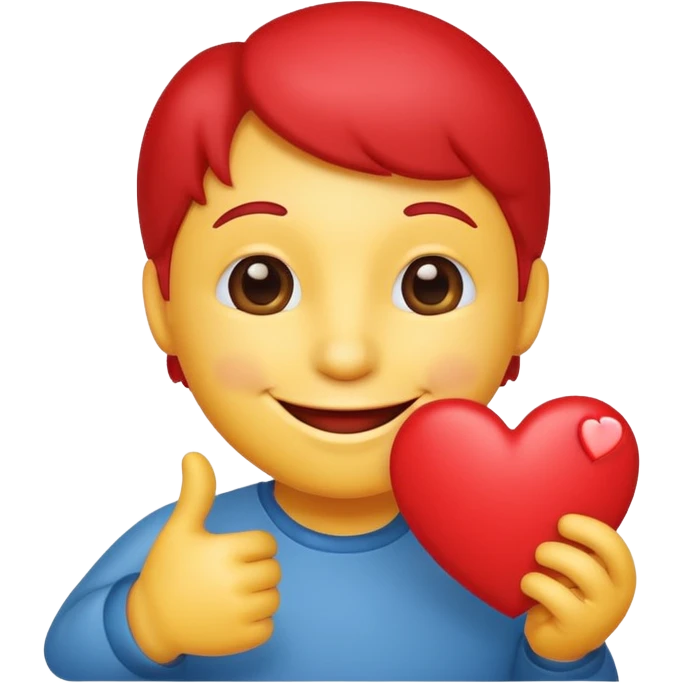 Smiling smiley holding a heart in his hand emoji