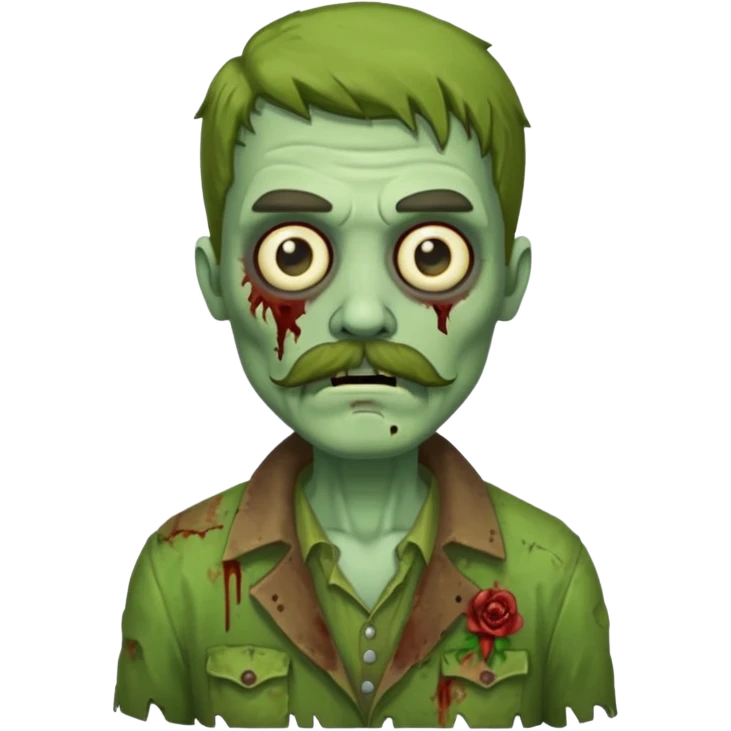zombie with mustache emoji