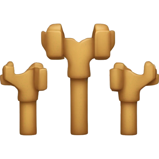 Tres clavos unidos entrelazados formando una cruz emoji