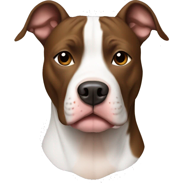 brown and white pit bull emoji
