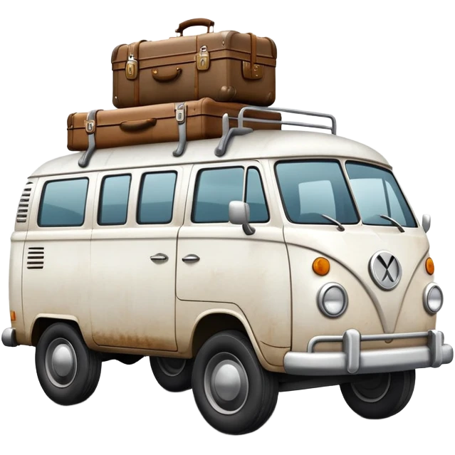 Van with luggage on top emoji