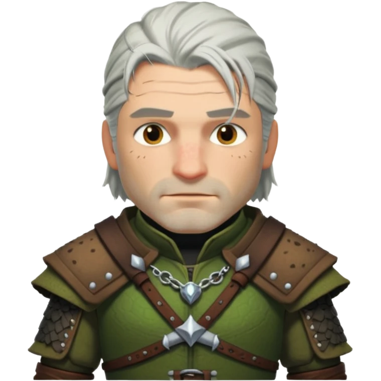 Geralt from The Witcher in a toad costume emoji