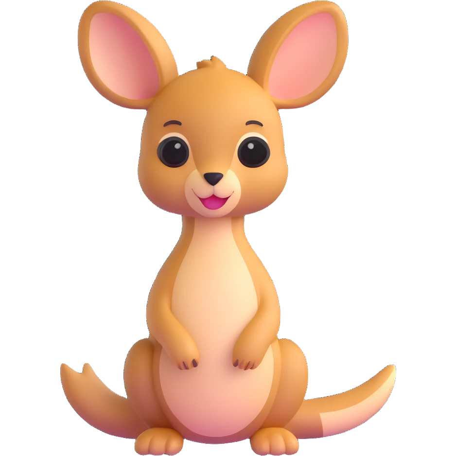 cute joey kangaroo baby emoji