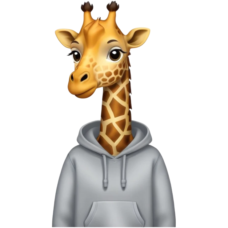 Giraffe wearing a sweatshirt  emoji