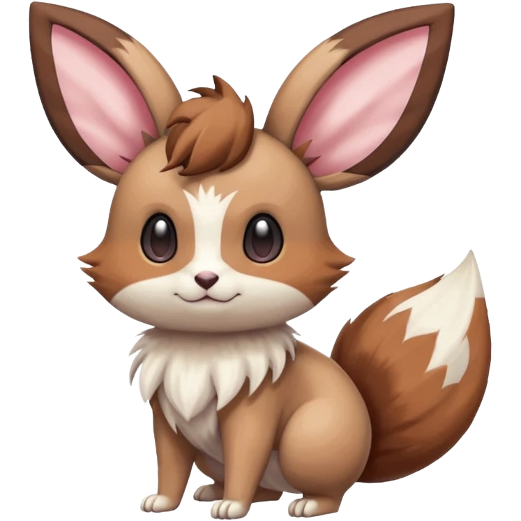 Meloetta-Eevee-Minccino-Furret-Pokémon-Fakémon-fusion-creature emoji