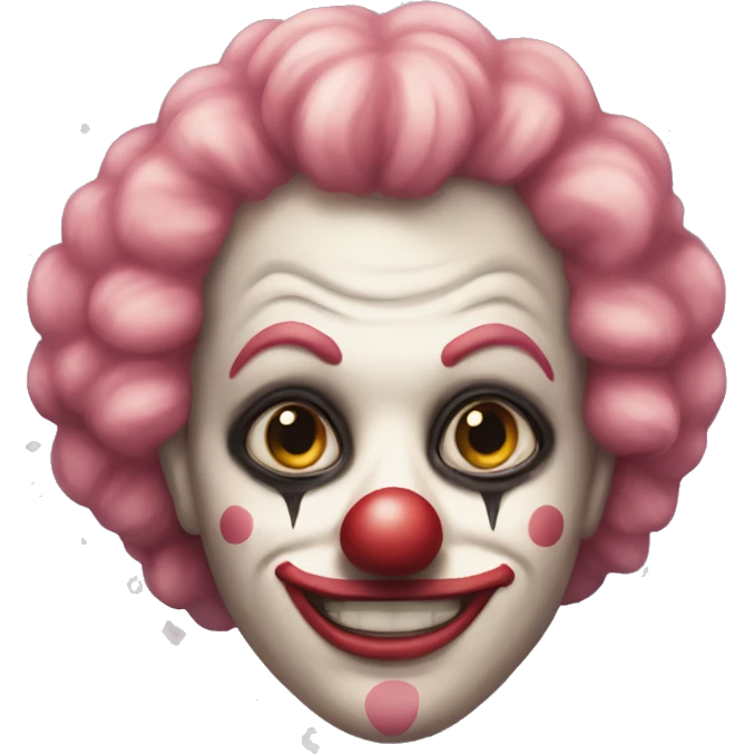 Clown mask but sweet blush face up under emoji