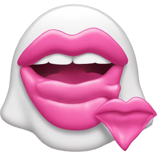 pink kiss emoji