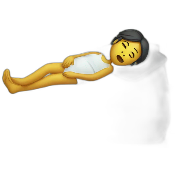 Sick in bed emoji
