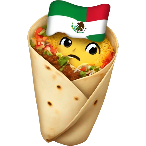 Burrito with Mexican Flag emoji