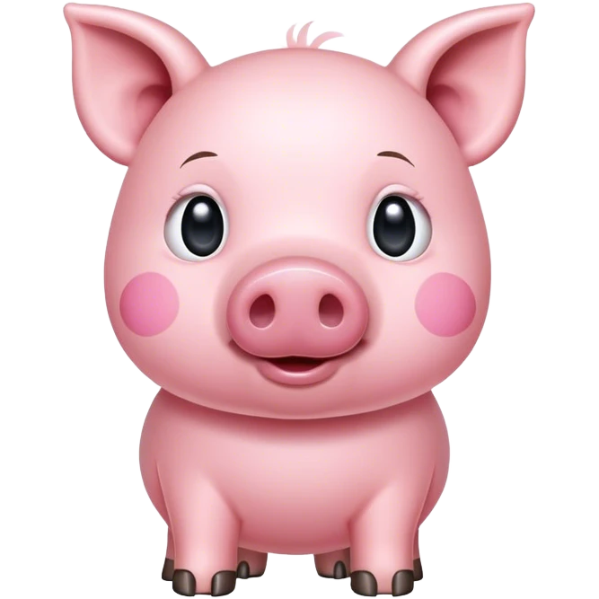 Cute Pink pig with pink spots  emoji