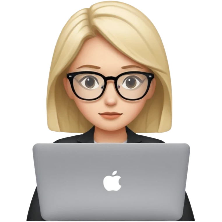 create emoji of her coding and looking at her macbook emoji