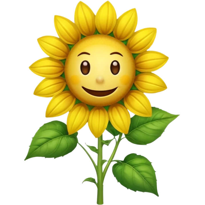 An exact  picture of the sunflower from Plants vs. Zombies emoji