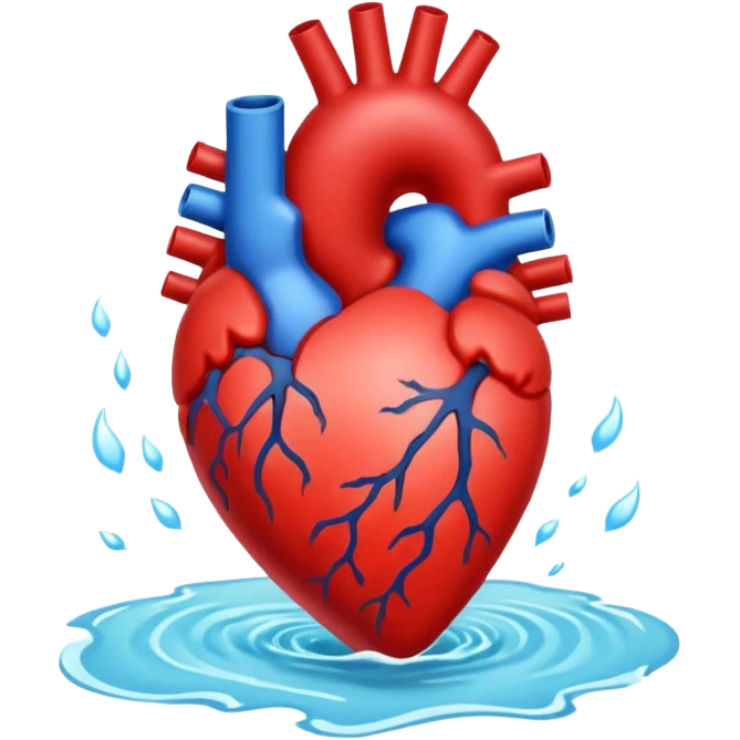  The heart that beats in the river emoji